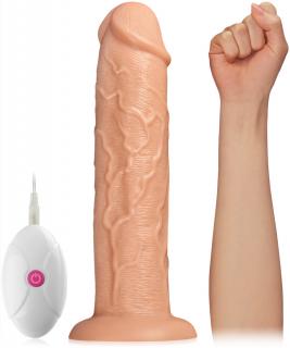 Wielki penis 6 cm śr wibrator na przyssawce pilot 10 funkcji 74293771