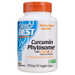 DOCTOR'S BEST Curcumin Phytosome with Meriva 500 mg 60 veg caps.