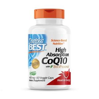DOCTOR'S BEST Koenzym Q10 Bioperine 400 mg 60 veg caps.