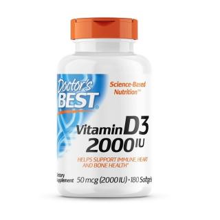 DOCTOR'S BEST Witamina D3 2000IU 180 softgels