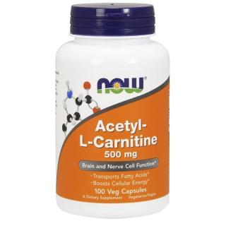 NOW FOODS Acetyl L-Carnitine 500 mg 100 veg caps.