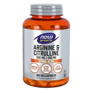 NOW FOODS Arginine  Citruline 500/250 120 veg caps.