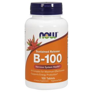 NOW FOODS B-100 Sustained Release 100 tabs.