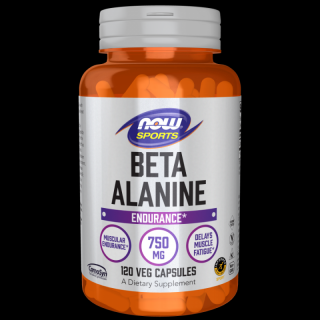 NOW FOODS Beta alanina 750 mg 120 veg caps.