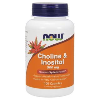 NOW FOODS Choline  Inositol 500 mg 100 caps.