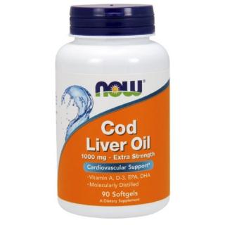 NOW FOODS Cod Liver Oil 1000 mg - Tran 90 caps.