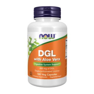 NOW FOODS DGL with Aloe Vera 100 veg caps.