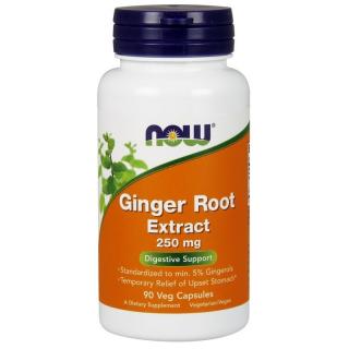 NOW FOODS Ginger Root Extract 250 mg 90 veg caps.