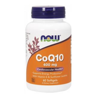 NOW FOODS Koenzym Q10 400 mg Lecithin  Vitamin E 60 softgels