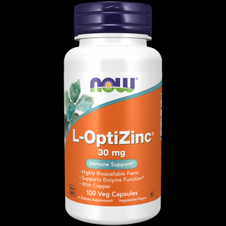 NOW FOODS L-OptiZinc 30 mg 100 veg caps.