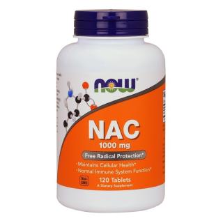 NOW FOODS NAC N-Acetylocysteina 1000 mg 120 tabs.