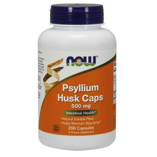 NOW FOODS Psyllium Husk 500 mg 200 veg caps.