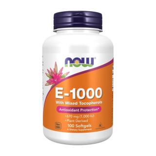 NOW FOODS Witamina E-1000 100 softgels