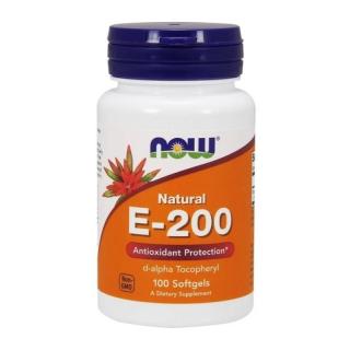 NOW FOODS Witamina E-200 Natural 100 soft gels.