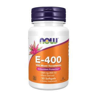 NOW FOODS Witamina E-400 Mixed Tocopherols 50 softgels