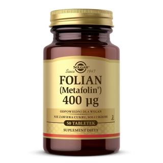 SOLGAR Folian 400ug (Metafolin) 50 tabs.