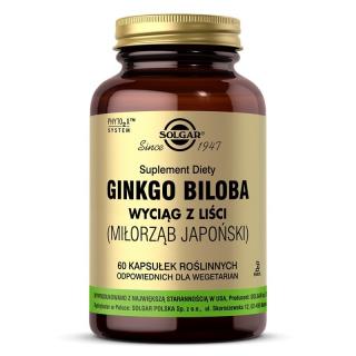 SOLGAR Ginkgo Biloba (Miłorząb japoński) 60 caps.