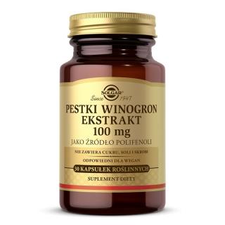 SOLGAR Pestki Winogron Ekstrakt 100 mg 30 caps.