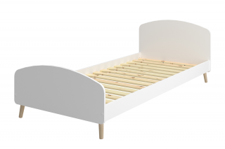 Duże łóżko dla dziecka białe GAIA