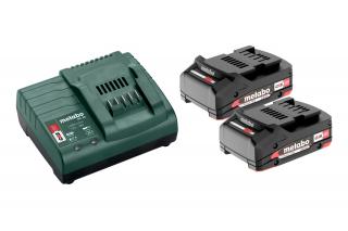 Zestaw akumulatorów LiPower 18V 2x2.0Ah + ładowarka SC 30 Metabo