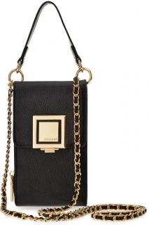 Monnari mała torba na telefon elegancka torebka mini listonoszka 2w1 kopertówka portfel etui - czarna