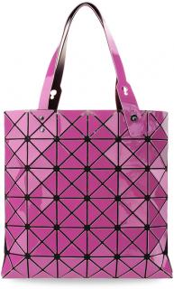 TOREBKA DAMSKA SHOPPER BAG GEOMETRYCZNE WZORY 3D MUST HAVE -  CIEMNY RÓŻ