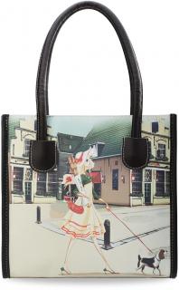 TOREBKA DAMSKA ZAKUPOWA SHOPPER BAG PRINTY - WALKING DOG