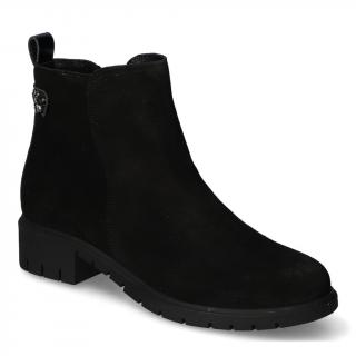 Botki Arka BI7310/0952+1974 Czarne zamsz