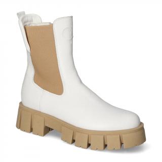 Botki Chebello 4204-154 Białe lico