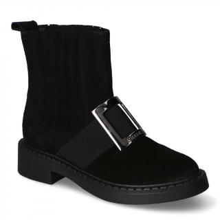 Botki Chebello CHE-94 Czarne zamsz