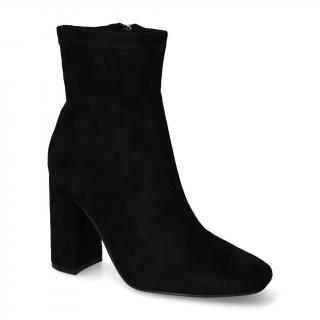 Botki damskie 588-22 Czarne zamsz