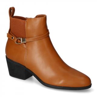 Botki damskie 9987-1 Camel