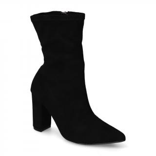 Botki damskie MVP314 Czarne zamsz