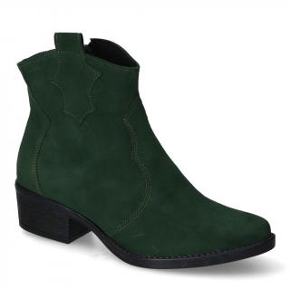 Botki For-But 157 Zielone zamsz