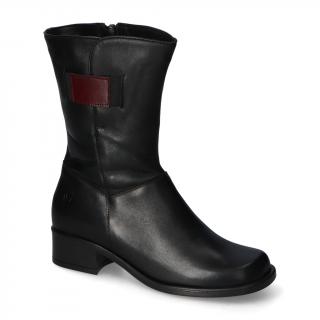 Botki Galant 707 Czarny B Bordo lico