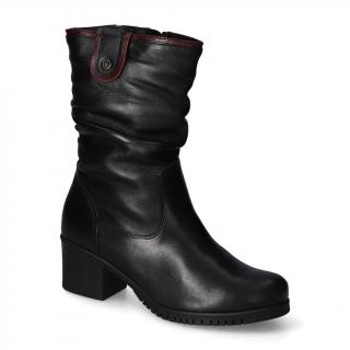 Botki Galant 725 Czarny Bordo lico