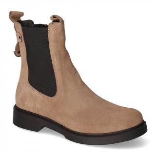 Botki Gamis 7318/T1 Beżowe zamsz