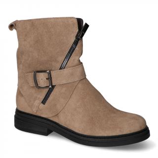 Botki Gamis 7602/T1 Beżowe zamsz