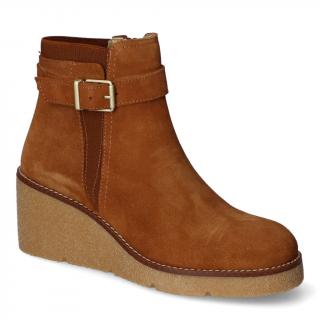Botki Hee 24750 Rude zamsz