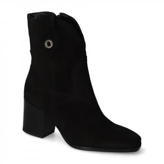 Botki Karino 4856/003-F Czarne zamsz