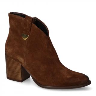 Botki Karino 5033/015-F Ciemny brąz zamsz