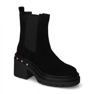 Botki Karino 5042/003-F Czarne zamsz