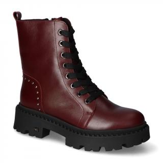 Botki Karino 5608/141-M Bordowe lico