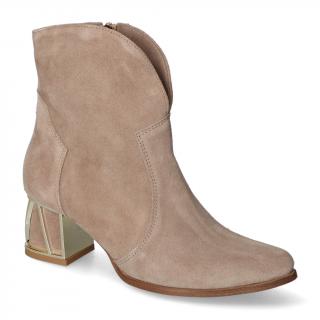 Botki Lewski 3166/G/1151 Cappucino zamsz