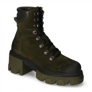 Botki Nessi 22362 Zielony W4 zamsz
