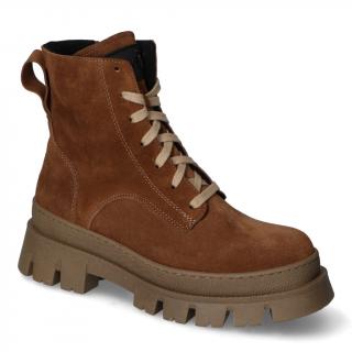 Botki Nessi 22385 Brąz W4 zamsz