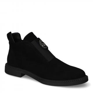 Botki Nessi 24650 Czarny 19 zamsz
