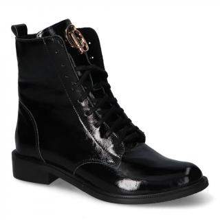 Botki Nicole 2955/038 Czarne lakier