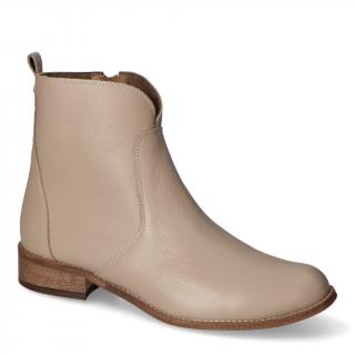 Botki Nicole 2969/055 Beżowe lico