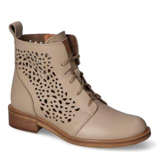 Botki Nicole 2992/055 Beżowe lico